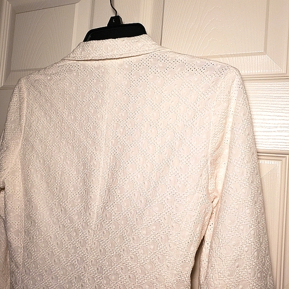 Express Design Studio Cotton Lace Blazer - Picture 4 of 6